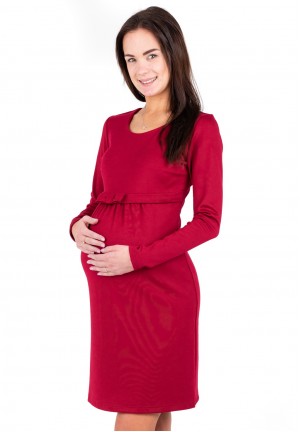 Платье "Моника" марсала для беременных